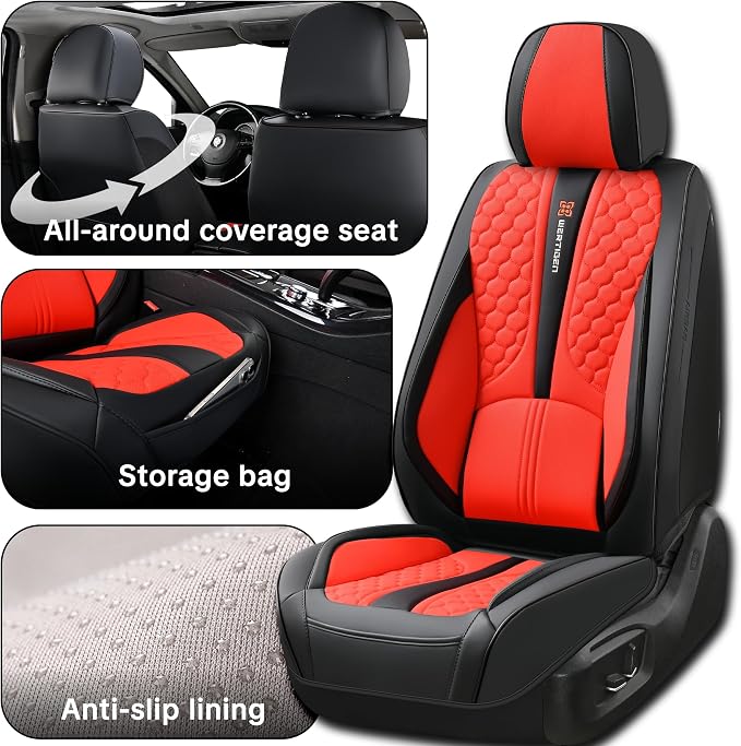 Universal Seat Covers — Full Set — Red