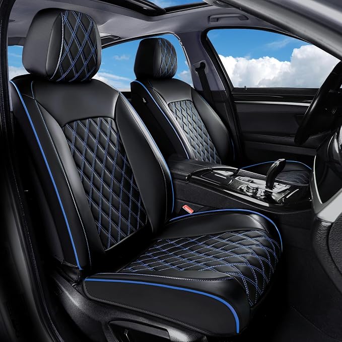 Universal Seat Covers — Front Seat — Black / Blue
