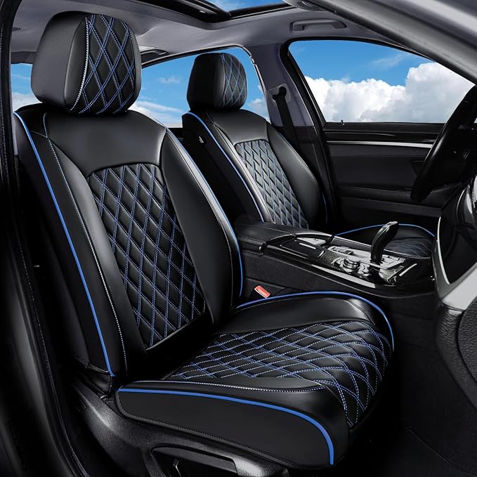 Universal Seat Covers — Full Set — Blue / Black