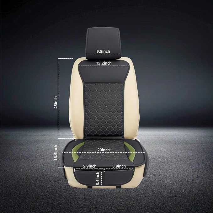 Universal Seat Covers — Front Seat — Black / Green