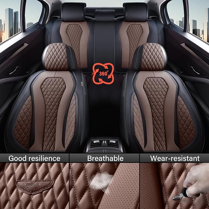 Universal Seat Covers — Full Set — Coffee