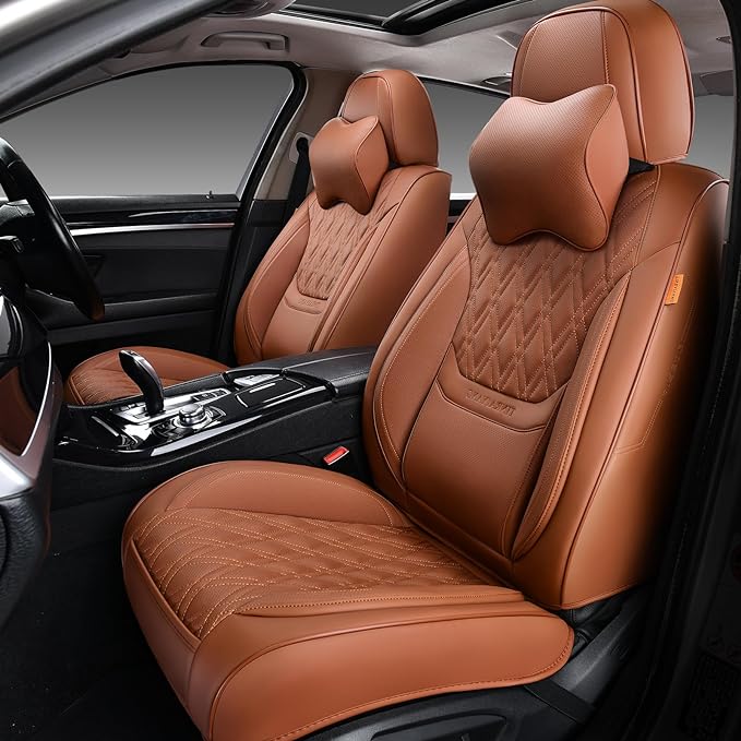 Universal Seat Covers — Full Set — Brown