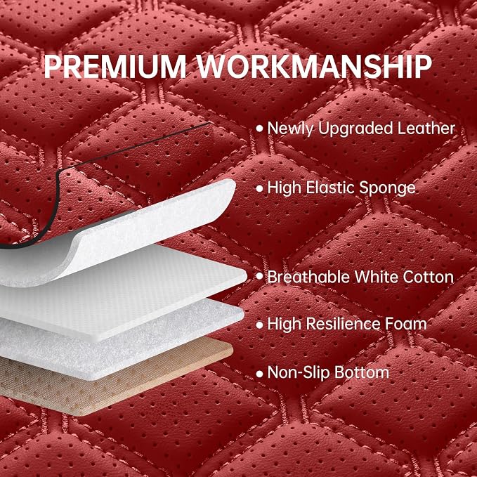 Universal Seat Covers — Full Set — Red