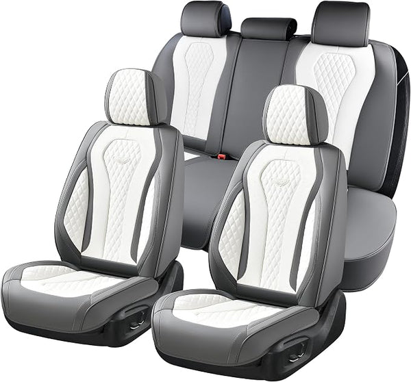 Universal Seat Covers — Full Set — White