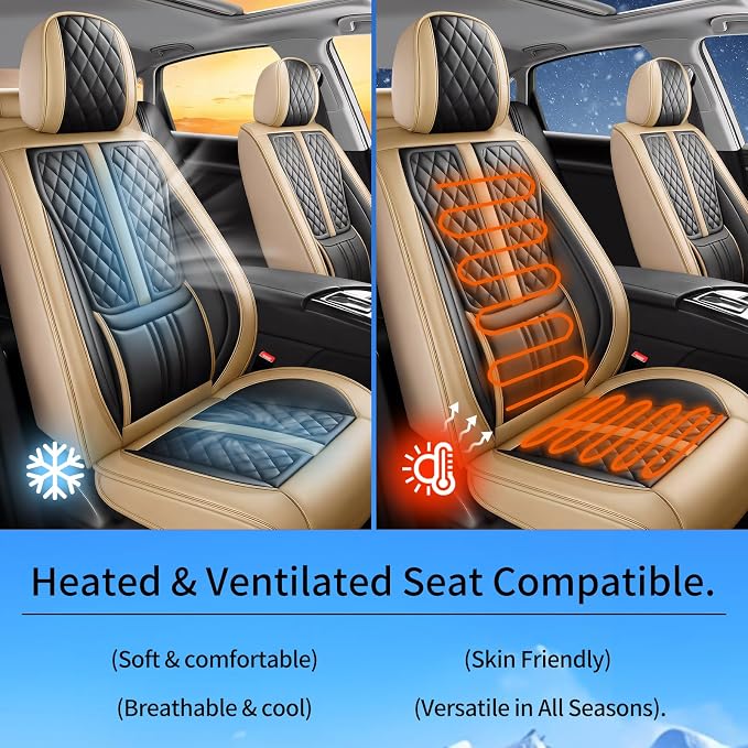 Seat Covers for Nissan Ariya — Front Seat — Beige