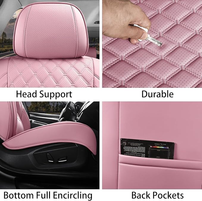 Universal Seat Covers — Full Set — Pink