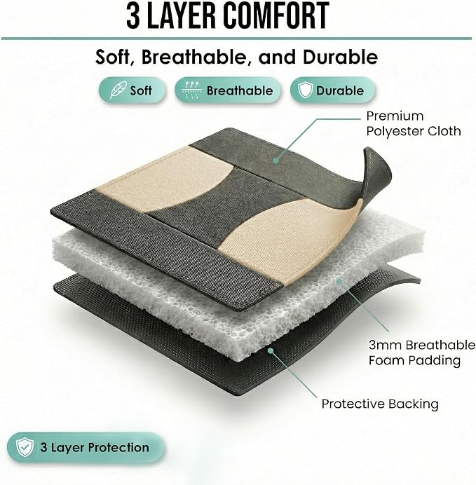 Pet Car Seat Protector — Rear Seat — Beige