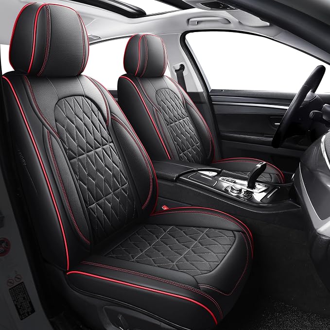 Universal Seat Covers — Front Seat — Black / Red