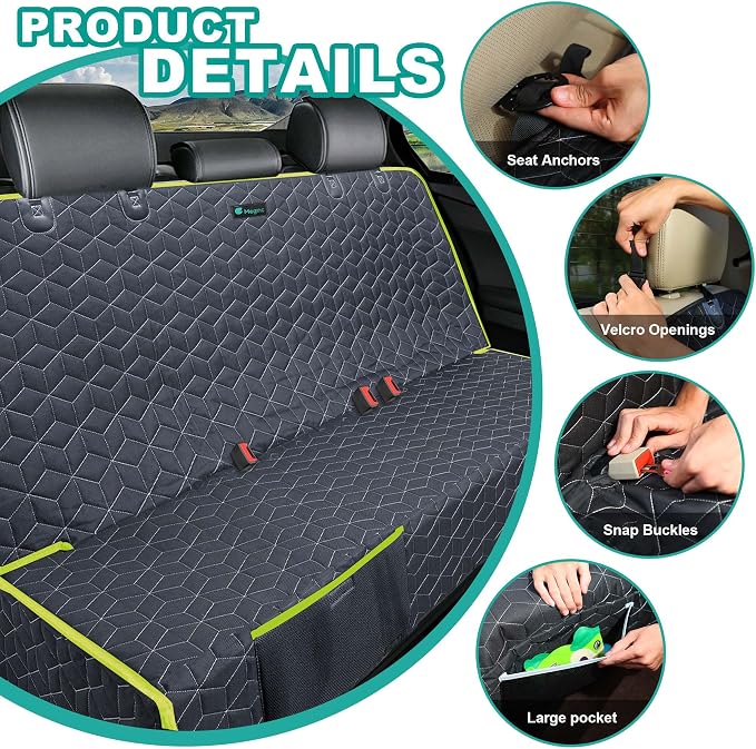 Pet Car Seat Protector — Front Seat — Green