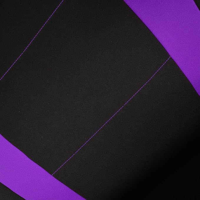 Fabric Car Seat Covers — Full Set — Black / Purple