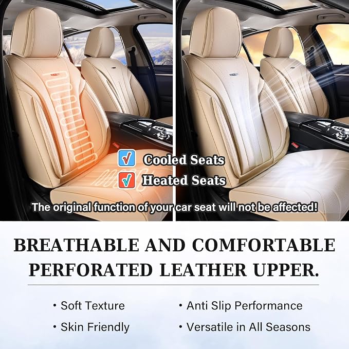 Universal Seat Covers — Full Set — Beige
