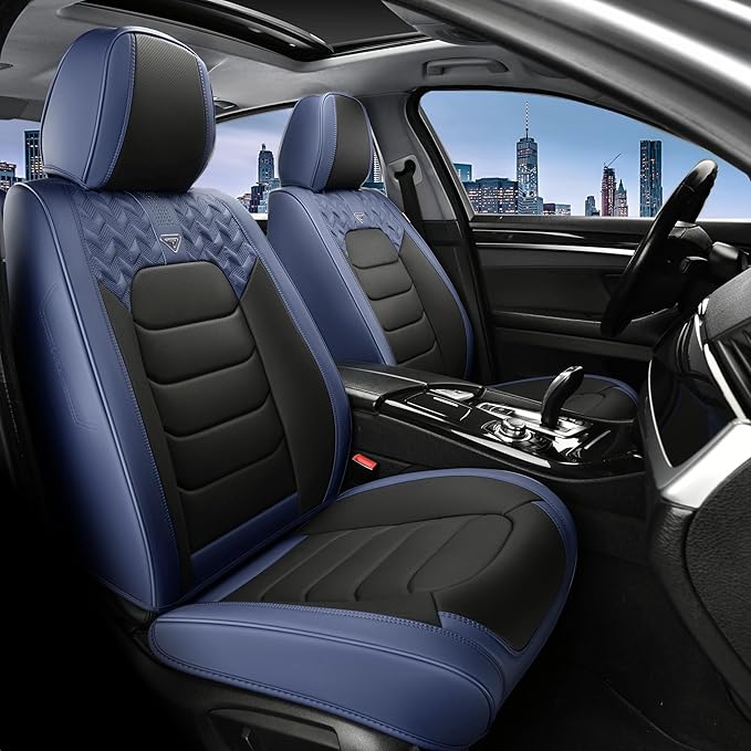 Car Seat Covers — Full Set — Blue / Black