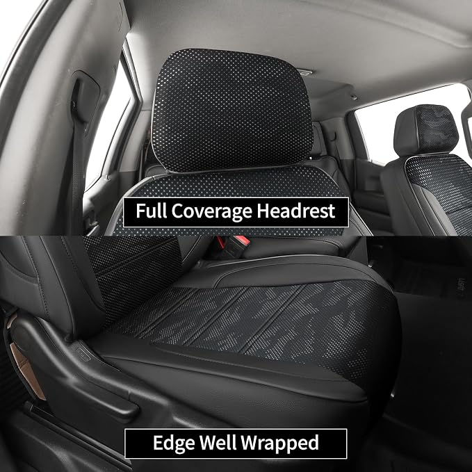 Faux Leather Seat Covers for Chevrolet Silverado — Black / Gray