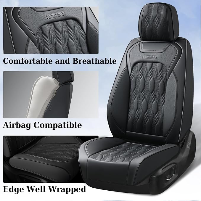 Universal Seat Covers — Full Set — Black