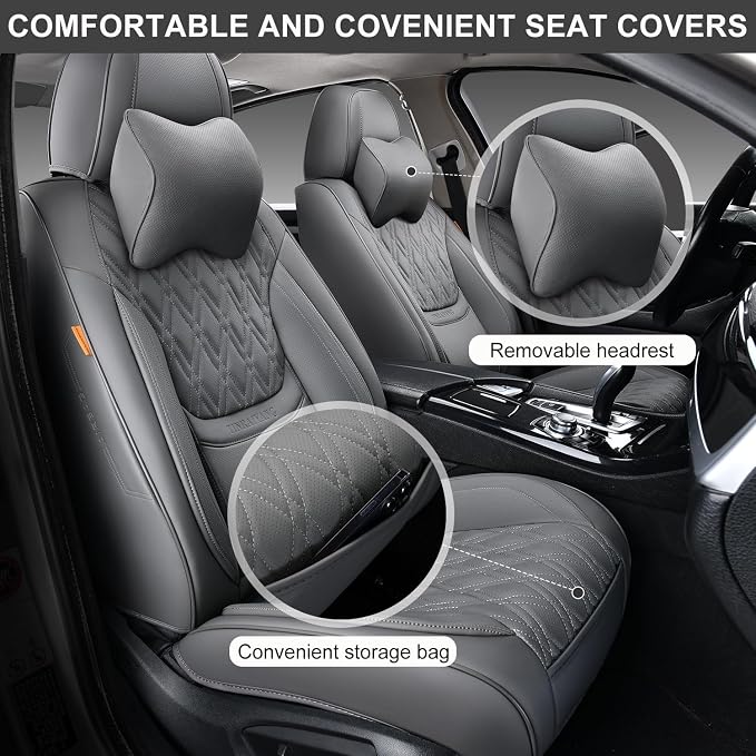 Universal Seat Covers — Full Set — Gray