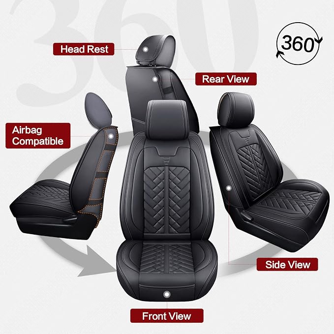 Seat Covers for Toyota Tacoma — Front Seat — Black