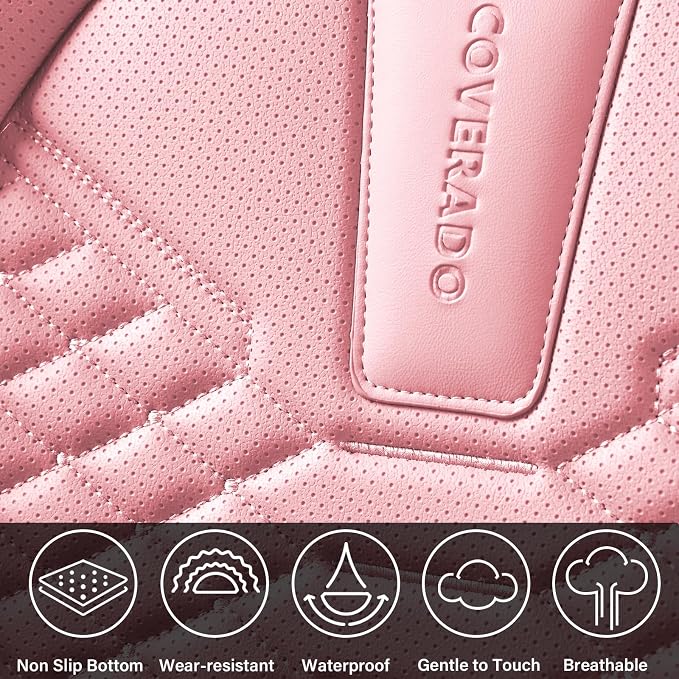 Universal Seat Covers — Full Set — Black / Pink