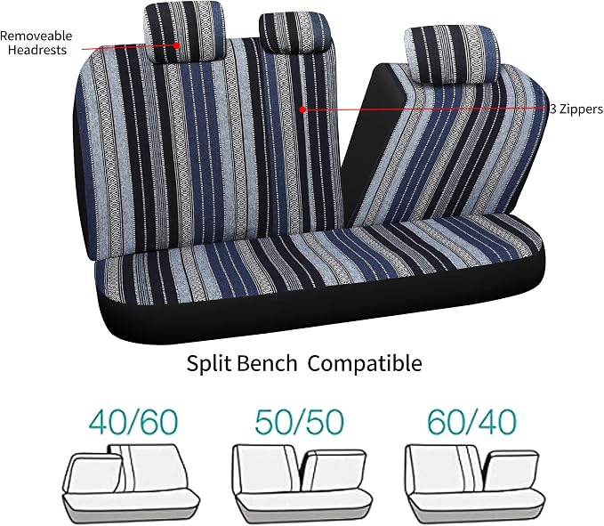 Universal Seat Covers — Full Set — Blue
