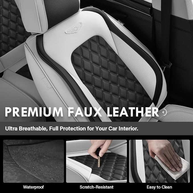 Faux Leather Car Seat Covers — Full Set