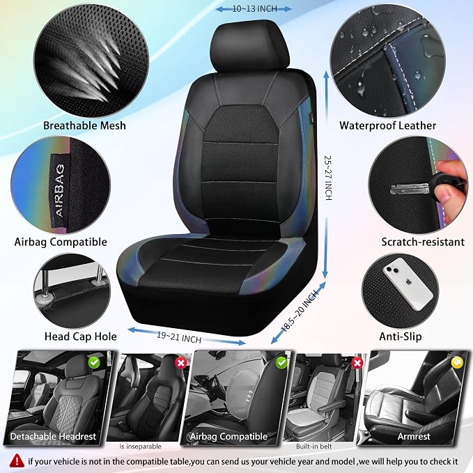 Universal Fabric Seat Covers — Front Seat
