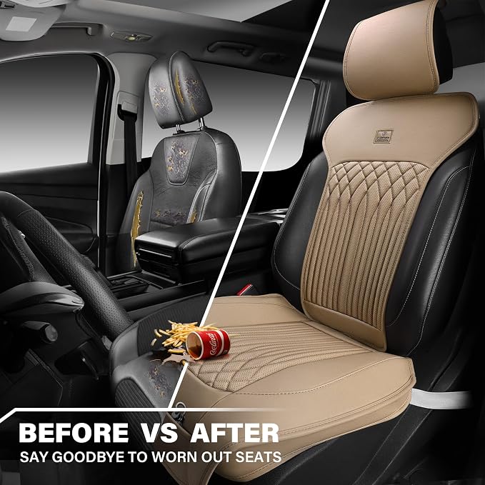 Universal Seat Covers — Front Seat — Beige