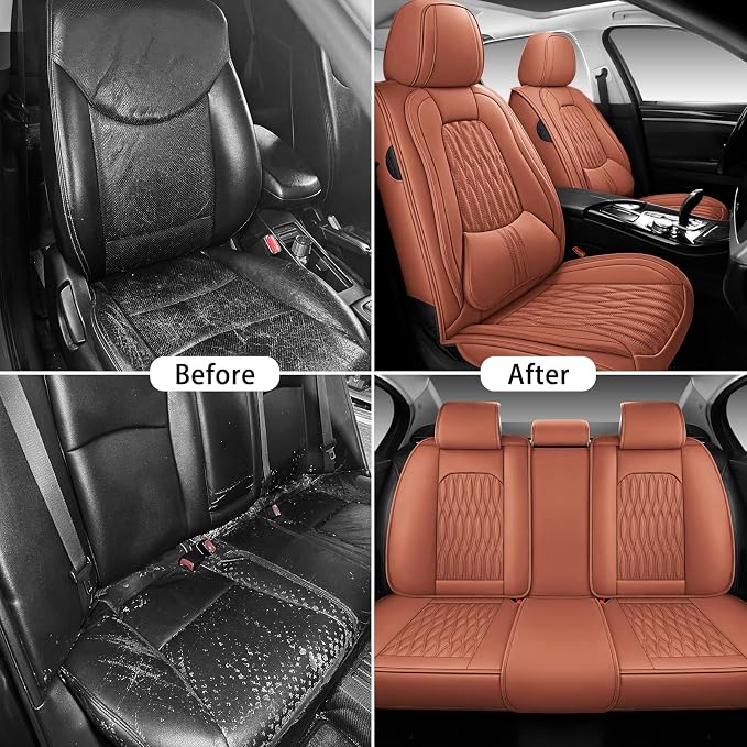Universal Seat Covers — Full Set — Brown