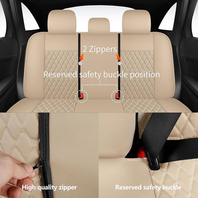 Universal Faux Leather Seat Covers — Full Set