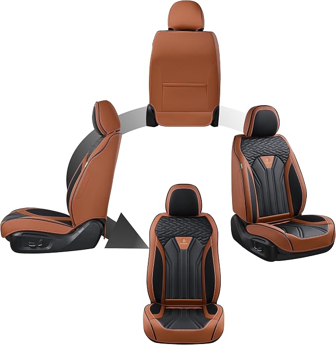 Universal Seat Covers — Full Set — Brown / Black