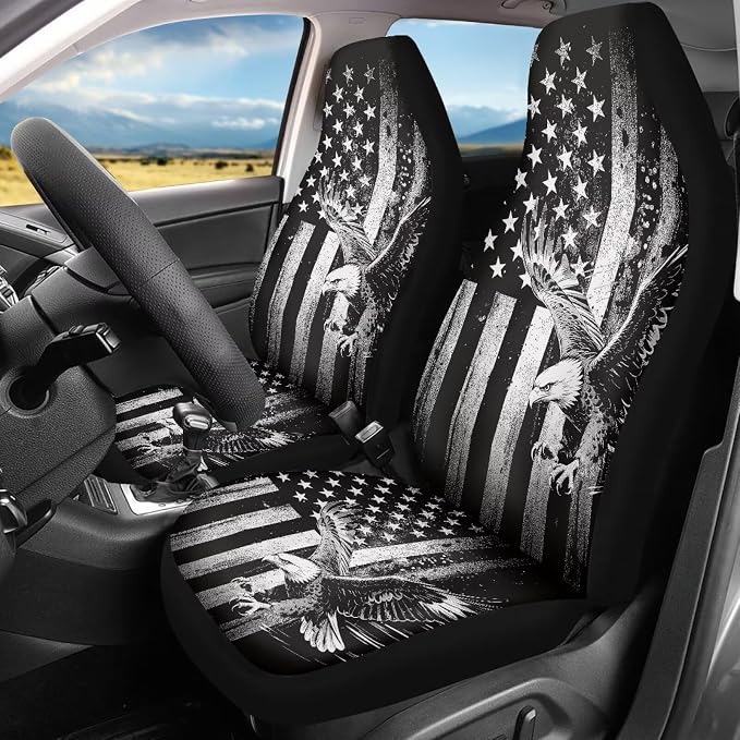 Universal Seat Covers — Front Seat — Gray
