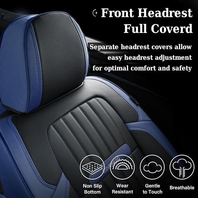 Universal Seat Covers — Full Set — Blue / Black
