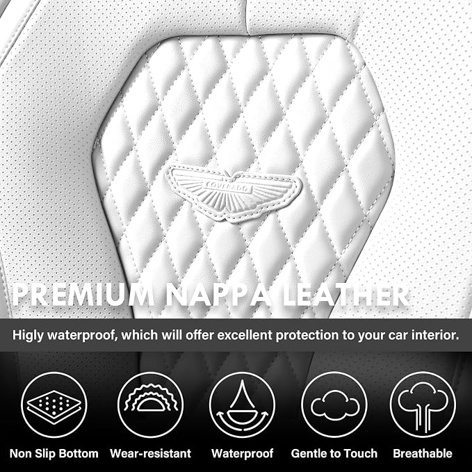 Universal Seat Covers — Full Set — White