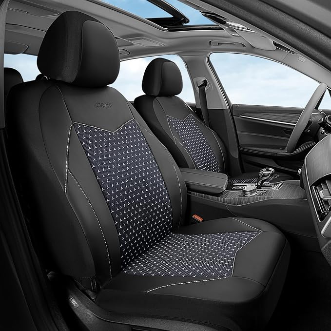 Universal Fabric Seat Covers — Front Seat — Black