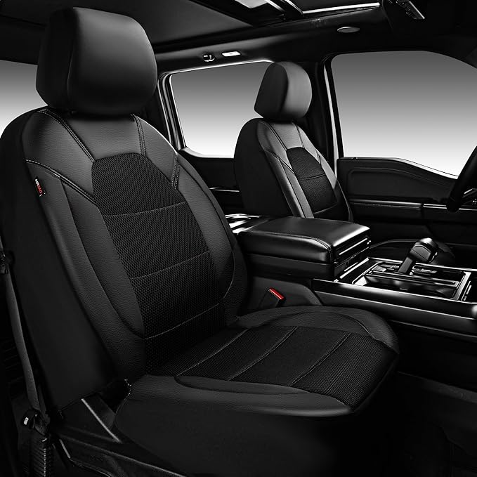 Universal Fabric Seat Covers — Full Set — Black