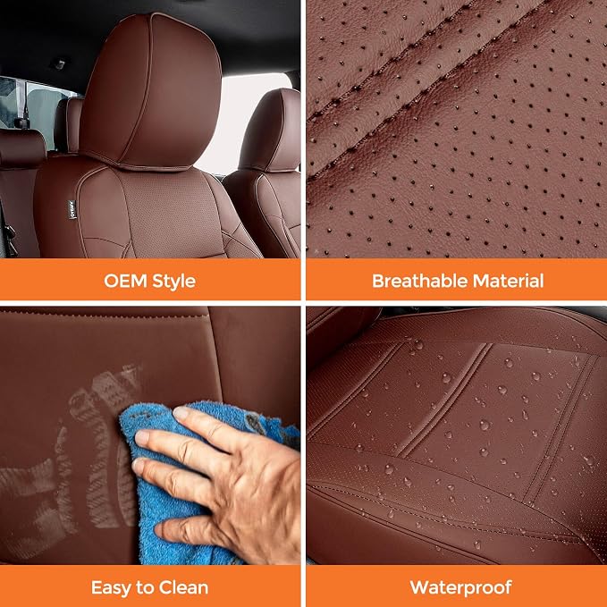 Seat Covers for Toyota Tacoma — Full Set — Brown