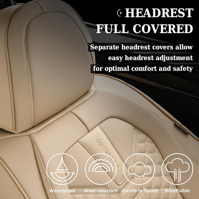 Universal Seat Covers — Full Set — Beige