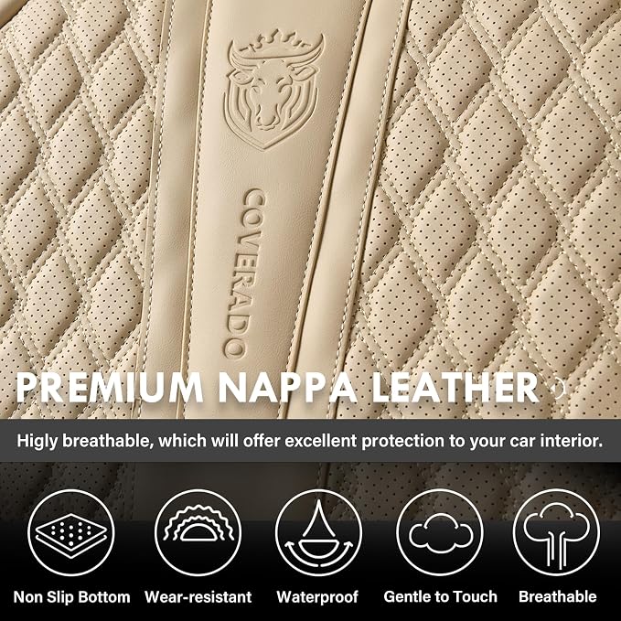 Universal Seat Covers — Front Seat — Beige