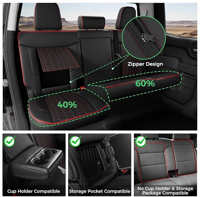 Faux Leather Seat Covers for Chevrolet Silverado / GMC Sierra