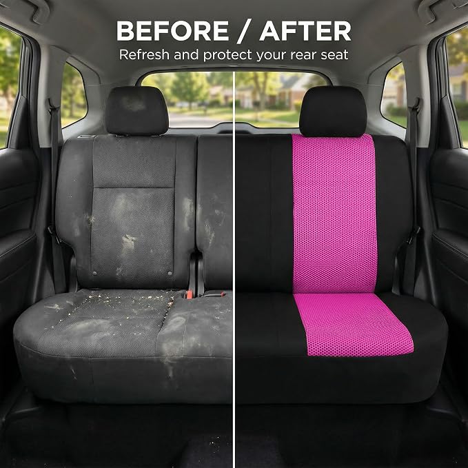 Universal Fabric Seat Covers — Pink