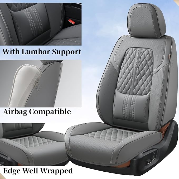 Universal Seat Covers — Full Set — Gray