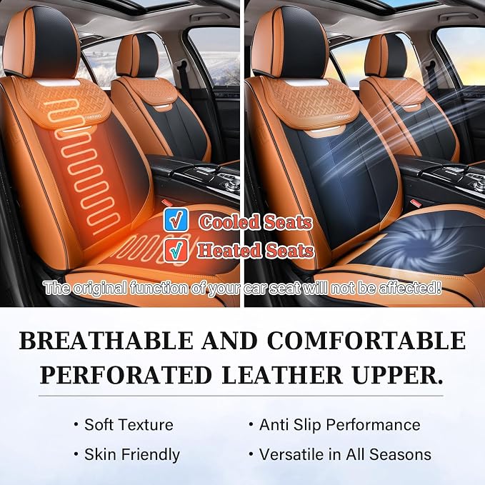 Universal Seat Covers — Front Seat — Brown / Black