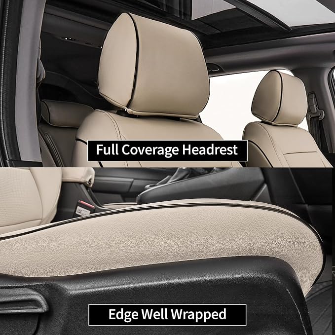 Faux Leather Seat Covers for Honda CR-V — Full Set — Beige