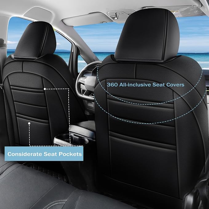 Faux Leather Seat Covers for Honda HR-V — Full Set — Black