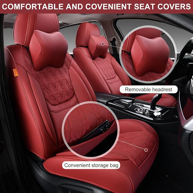 Universal Seat Covers — Front Seat — Red