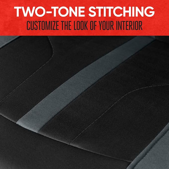 Fabric Car Seat Covers — Front Seat — Gray