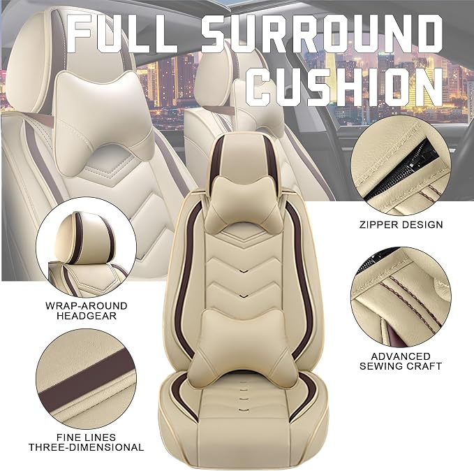 Seat Covers for Honda Civic — Beige