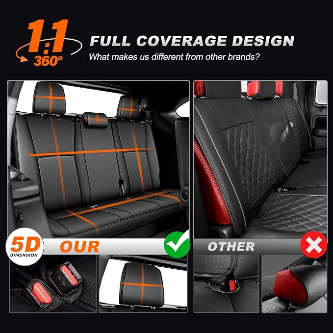 Faux Leather Seat Covers for Toyota Highlander — Full Set — Gray