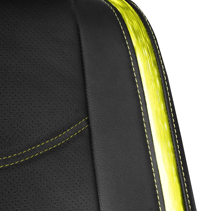 Universal Faux Leather Seat Covers — Full Set — Yellow