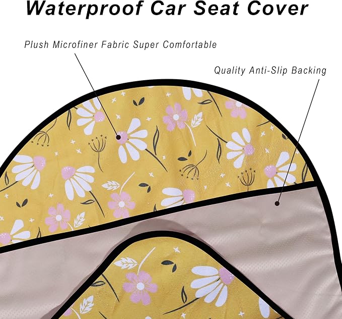 Car Seat Covers — Front Seat — Yellow