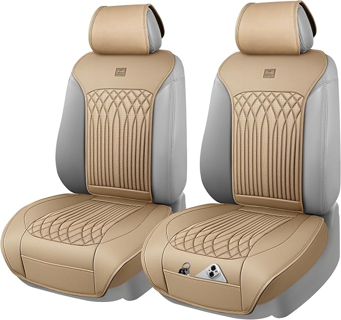 Universal Seat Covers — Front Seat — Beige