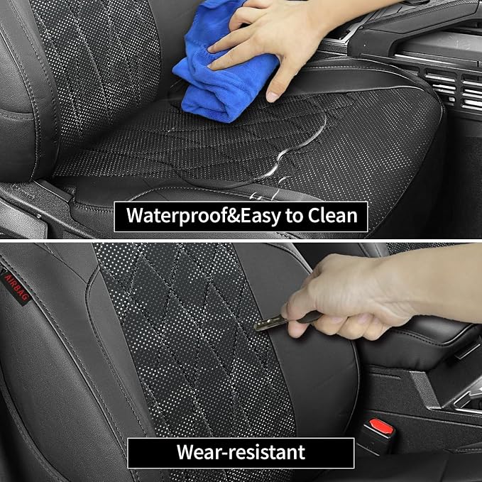 Faux Leather Seat Covers for Toyota Tacoma — Full Set — Black / Gray
